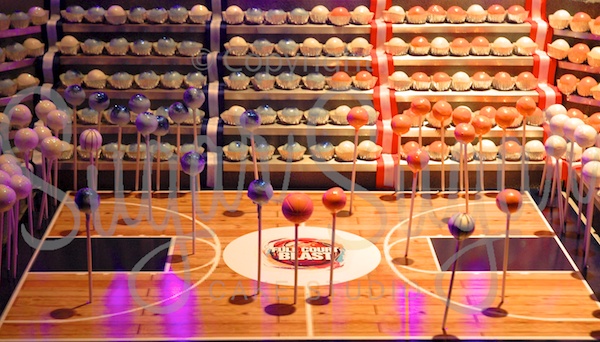 Basketball Cake Truffle Display - detail (Photo Credit: SSCS)